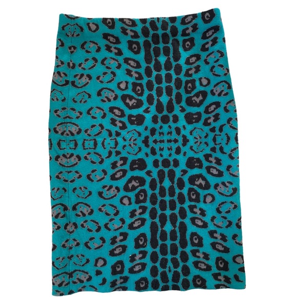 Revolve Tracy Reese Animal Jacquard Knit Tube Skirt in Teal - Picture 6 of 6